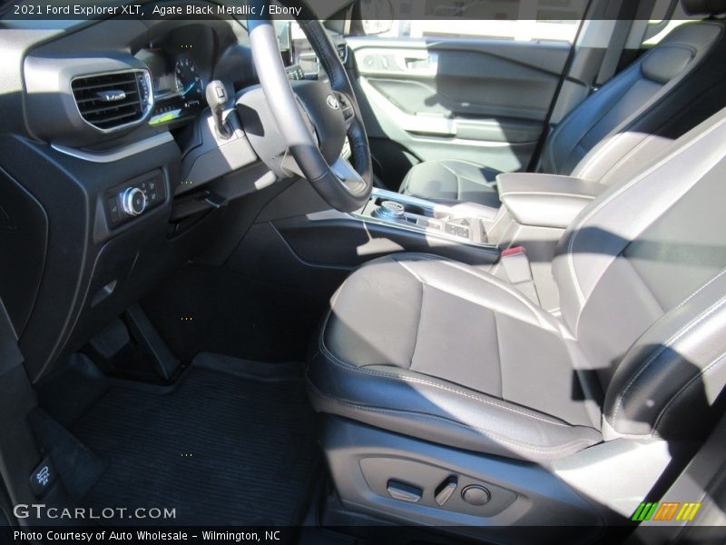 Agate Black Metallic / Ebony 2021 Ford Explorer XLT