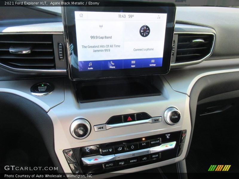 Agate Black Metallic / Ebony 2021 Ford Explorer XLT