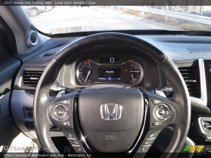 Lunar Silver Metallic / Gray 2017 Honda Pilot Touring AWD