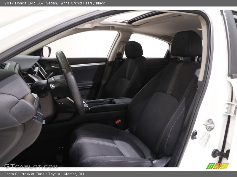 White Orchid Pearl / Black 2017 Honda Civic EX-T Sedan