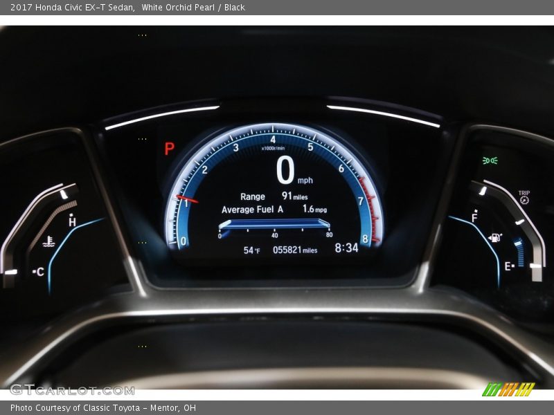 White Orchid Pearl / Black 2017 Honda Civic EX-T Sedan