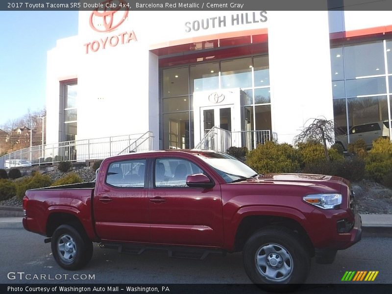 Barcelona Red Metallic / Cement Gray 2017 Toyota Tacoma SR5 Double Cab 4x4