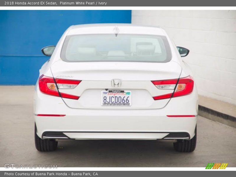 Platinum White Pearl / Ivory 2018 Honda Accord EX Sedan