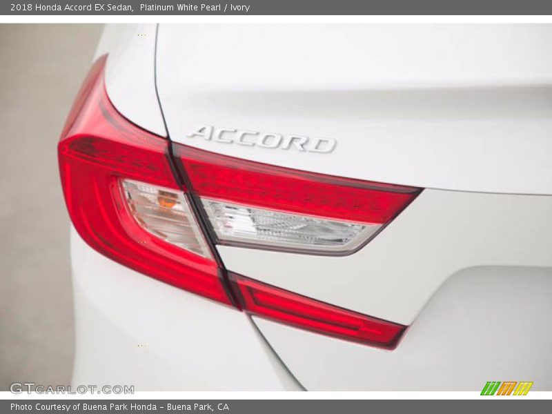 Platinum White Pearl / Ivory 2018 Honda Accord EX Sedan
