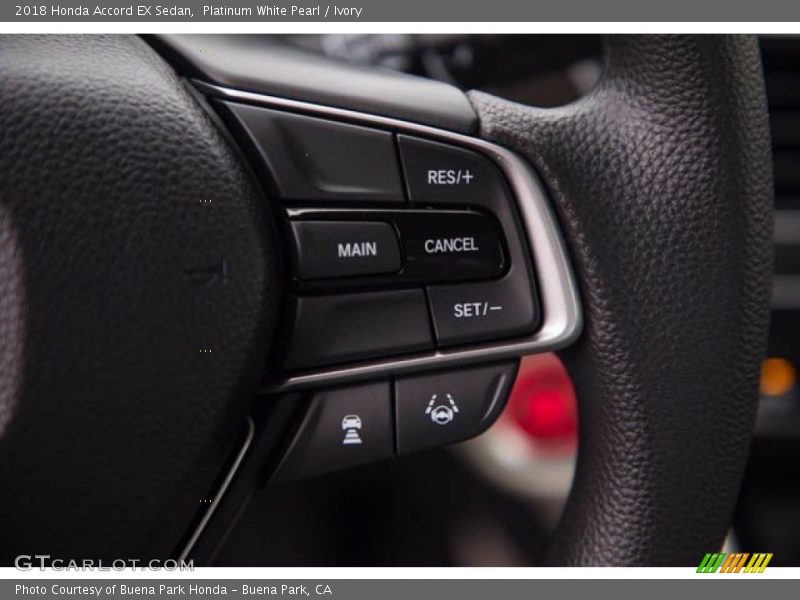 Platinum White Pearl / Ivory 2018 Honda Accord EX Sedan