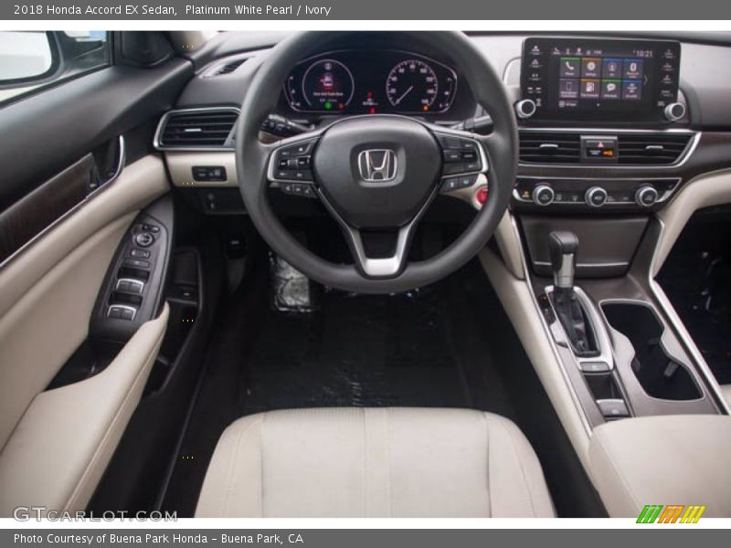 Platinum White Pearl / Ivory 2018 Honda Accord EX Sedan