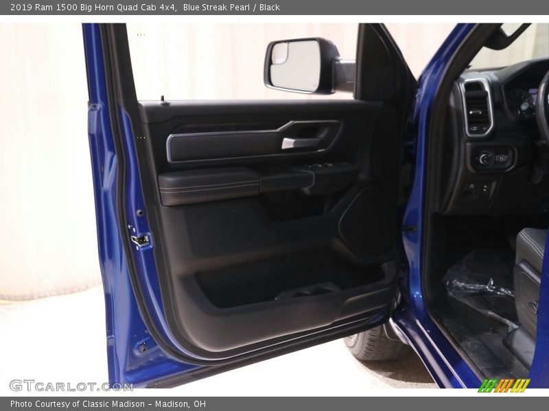 Blue Streak Pearl / Black 2019 Ram 1500 Big Horn Quad Cab 4x4