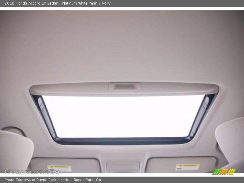 Platinum White Pearl / Ivory 2018 Honda Accord EX Sedan