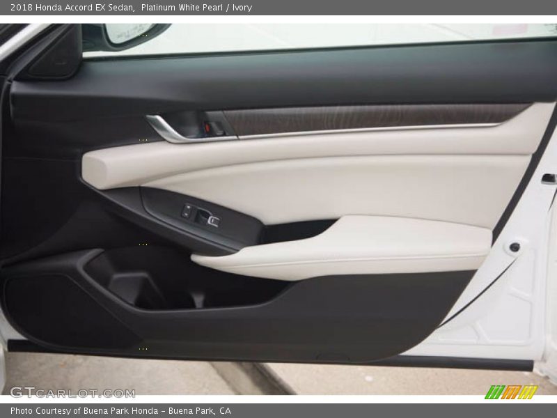 Platinum White Pearl / Ivory 2018 Honda Accord EX Sedan