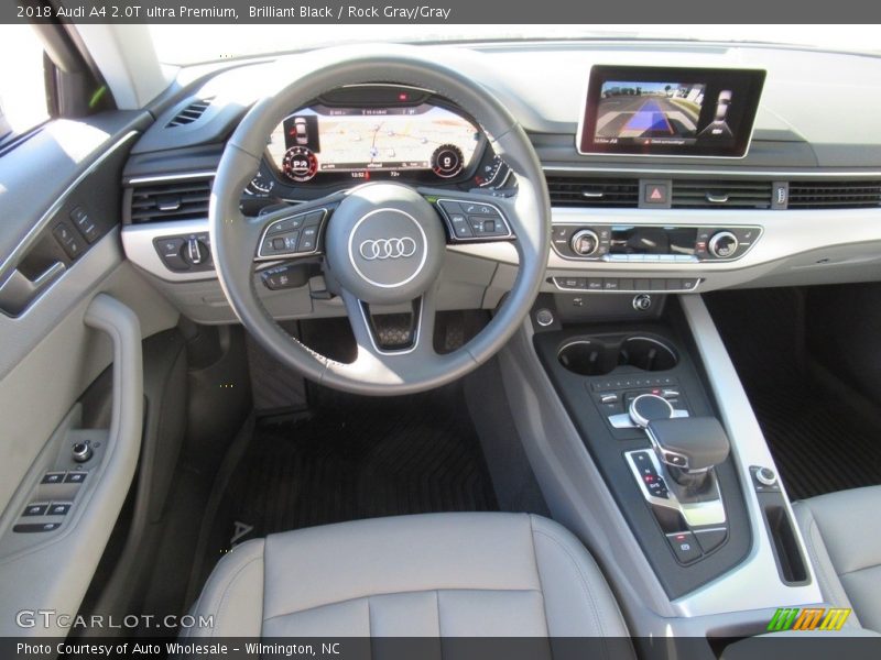 Brilliant Black / Rock Gray/Gray 2018 Audi A4 2.0T ultra Premium