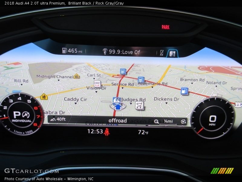 Brilliant Black / Rock Gray/Gray 2018 Audi A4 2.0T ultra Premium