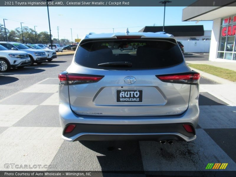 Celestial Silver Metallic / Cockpit Red 2021 Toyota Highlander XSE AWD