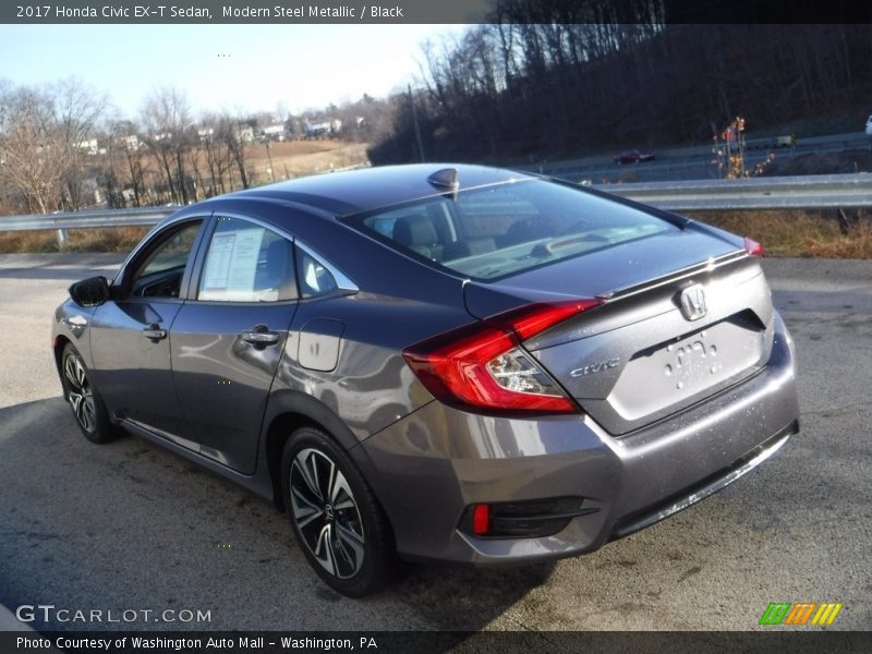 Modern Steel Metallic / Black 2017 Honda Civic EX-T Sedan