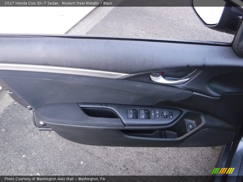 Modern Steel Metallic / Black 2017 Honda Civic EX-T Sedan