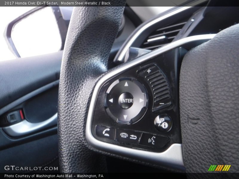 Modern Steel Metallic / Black 2017 Honda Civic EX-T Sedan