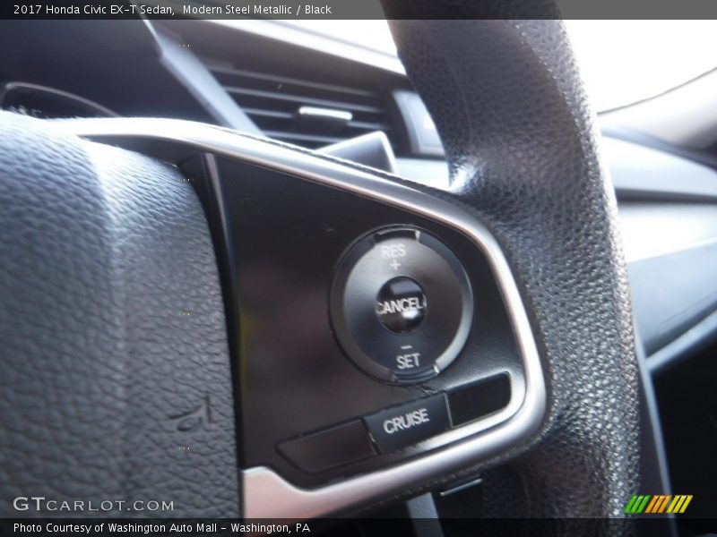 Modern Steel Metallic / Black 2017 Honda Civic EX-T Sedan
