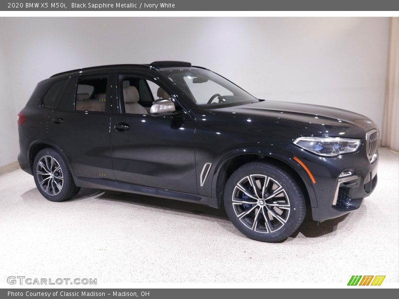 Black Sapphire Metallic / Ivory White 2020 BMW X5 M50i
