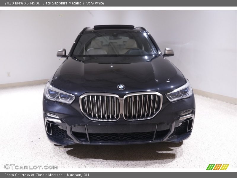 Black Sapphire Metallic / Ivory White 2020 BMW X5 M50i