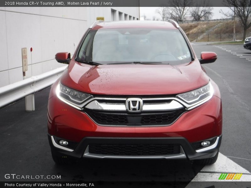 Molten Lava Pearl / Ivory 2018 Honda CR-V Touring AWD