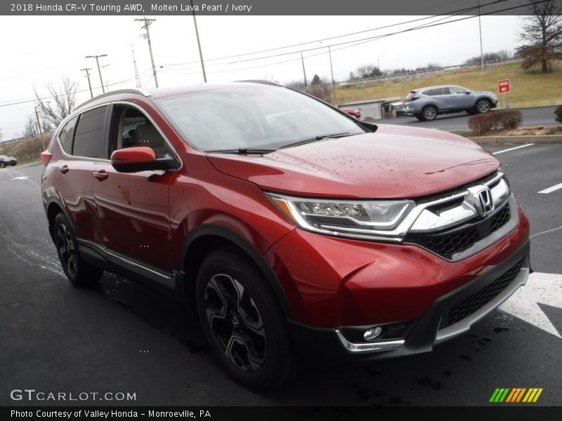 Molten Lava Pearl / Ivory 2018 Honda CR-V Touring AWD