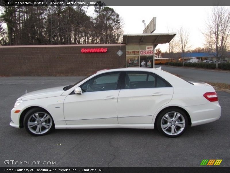 Arctic White / Black 2012 Mercedes-Benz E 350 Sedan