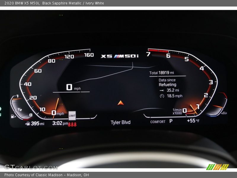 Black Sapphire Metallic / Ivory White 2020 BMW X5 M50i