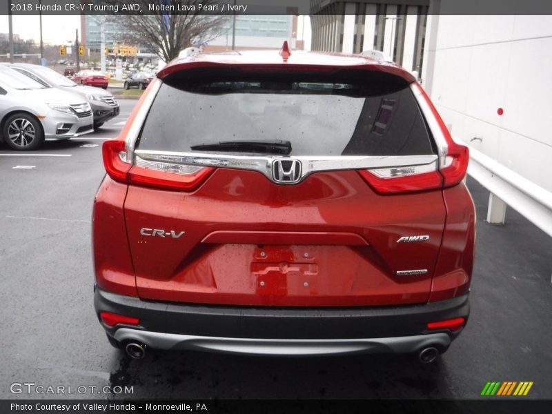Molten Lava Pearl / Ivory 2018 Honda CR-V Touring AWD