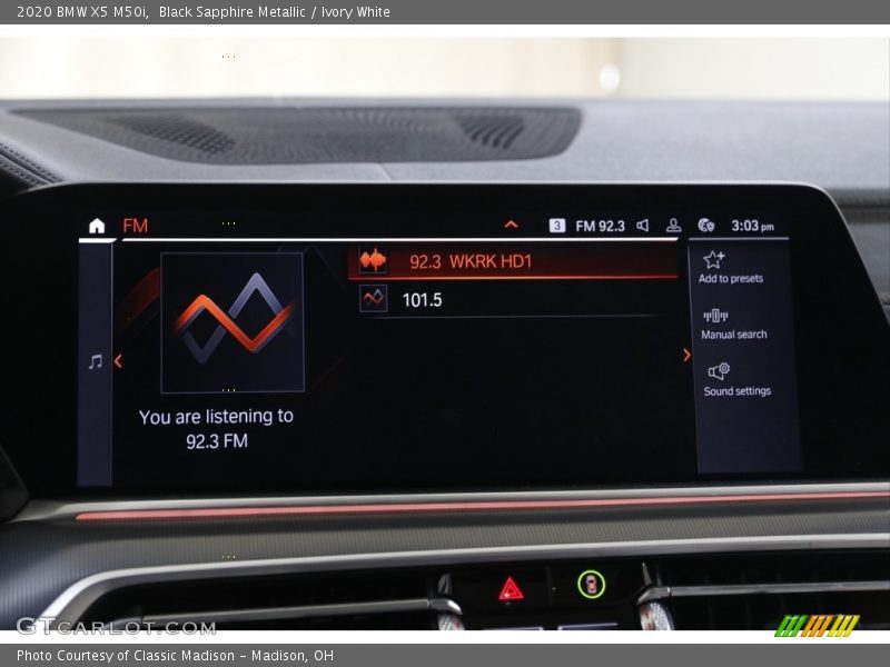 Black Sapphire Metallic / Ivory White 2020 BMW X5 M50i