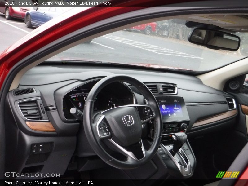Molten Lava Pearl / Ivory 2018 Honda CR-V Touring AWD