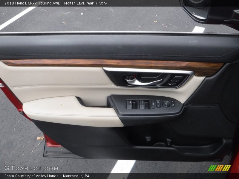 Molten Lava Pearl / Ivory 2018 Honda CR-V Touring AWD