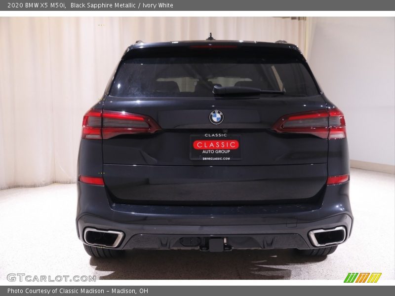 Black Sapphire Metallic / Ivory White 2020 BMW X5 M50i