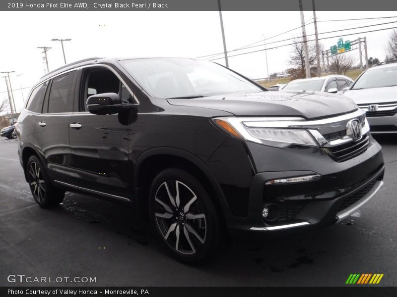 Crystal Black Pearl / Black 2019 Honda Pilot Elite AWD