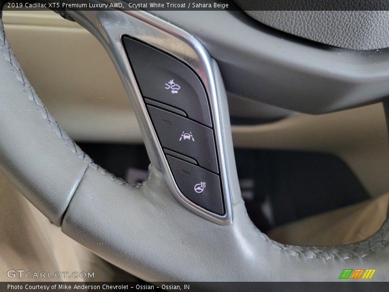 Crystal White Tricoat / Sahara Beige 2019 Cadillac XT5 Premium Luxury AWD