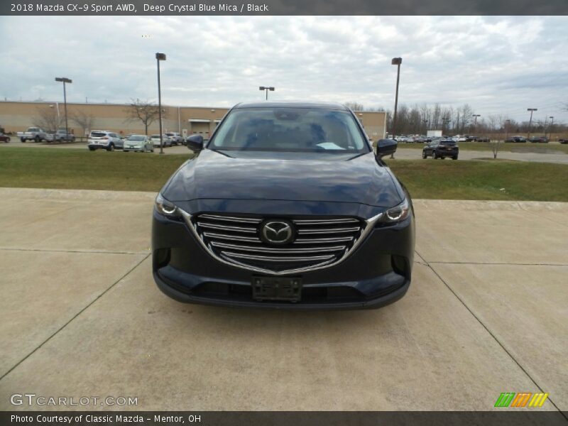 Deep Crystal Blue Mica / Black 2018 Mazda CX-9 Sport AWD