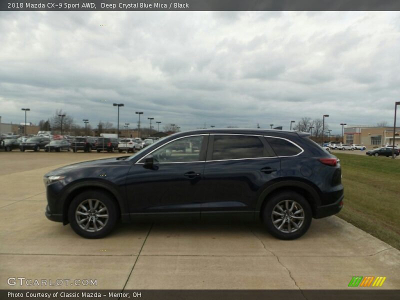 Deep Crystal Blue Mica / Black 2018 Mazda CX-9 Sport AWD