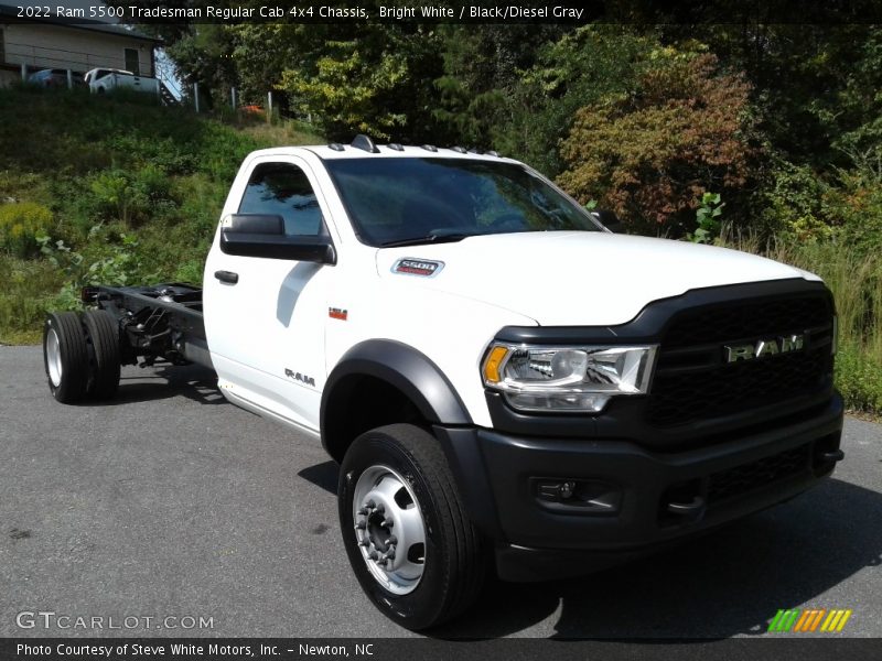 Bright White / Black/Diesel Gray 2022 Ram 5500 Tradesman Regular Cab 4x4 Chassis
