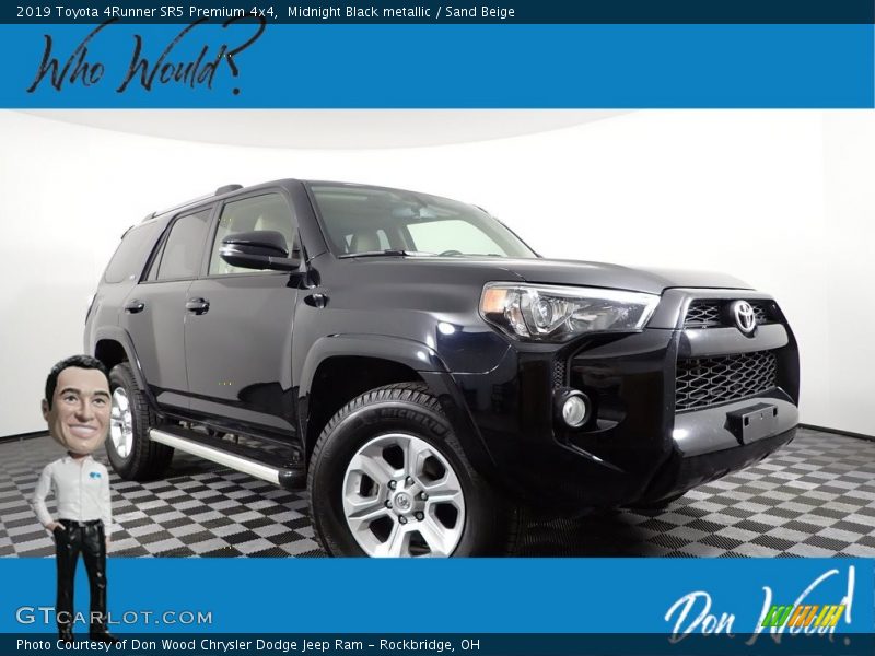 Midnight Black metallic / Sand Beige 2019 Toyota 4Runner SR5 Premium 4x4
