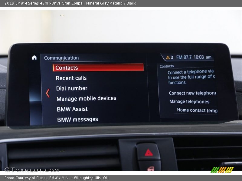 Mineral Grey Metallic / Black 2019 BMW 4 Series 430i xDrive Gran Coupe