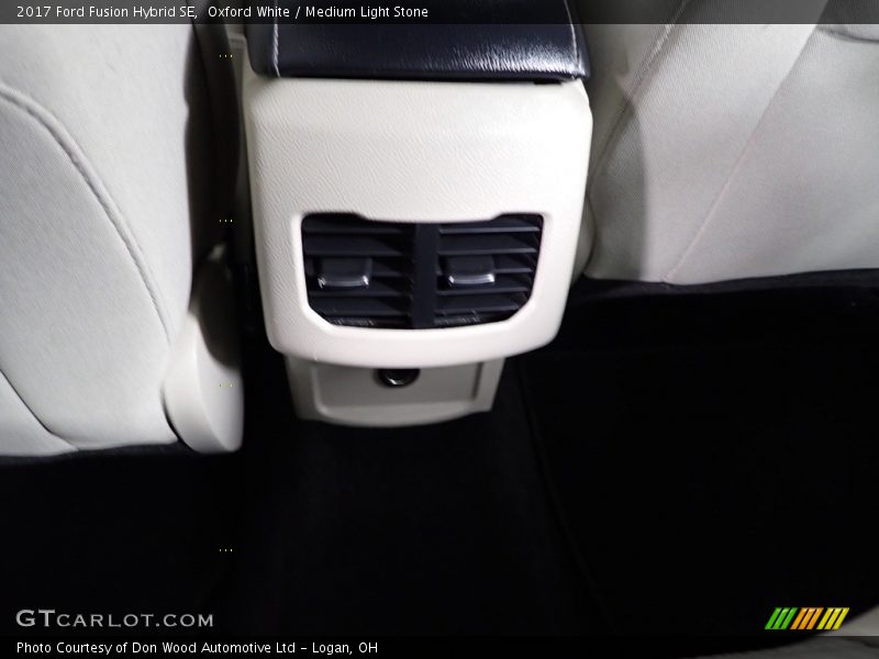 Oxford White / Medium Light Stone 2017 Ford Fusion Hybrid SE