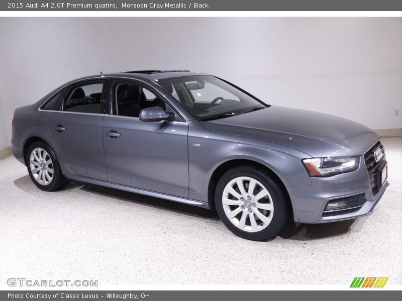 Monsoon Gray Metallic / Black 2015 Audi A4 2.0T Premium quattro