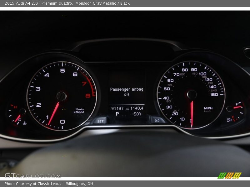 Monsoon Gray Metallic / Black 2015 Audi A4 2.0T Premium quattro