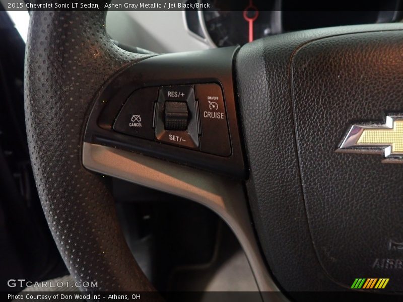 Ashen Gray Metallic / Jet Black/Brick 2015 Chevrolet Sonic LT Sedan