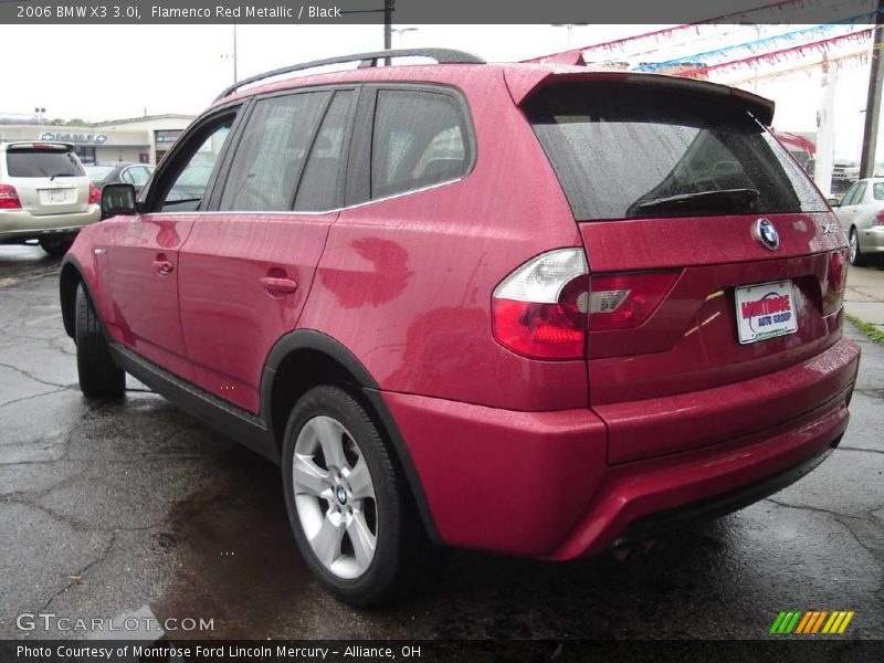Flamenco Red Metallic / Black 2006 BMW X3 3.0i