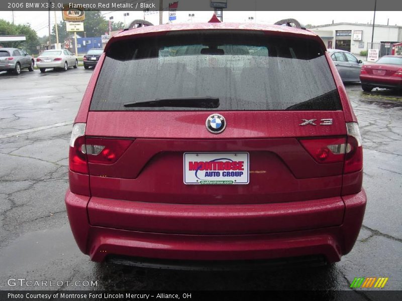 Flamenco Red Metallic / Black 2006 BMW X3 3.0i