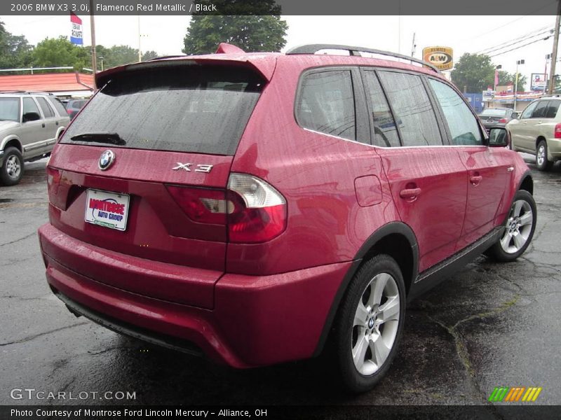 Flamenco Red Metallic / Black 2006 BMW X3 3.0i