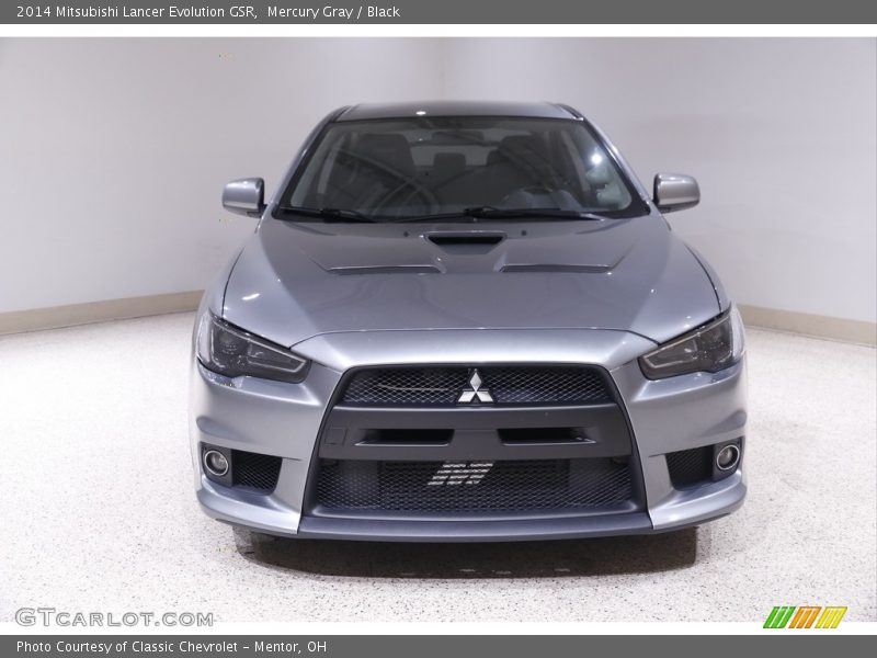 Mercury Gray / Black 2014 Mitsubishi Lancer Evolution GSR