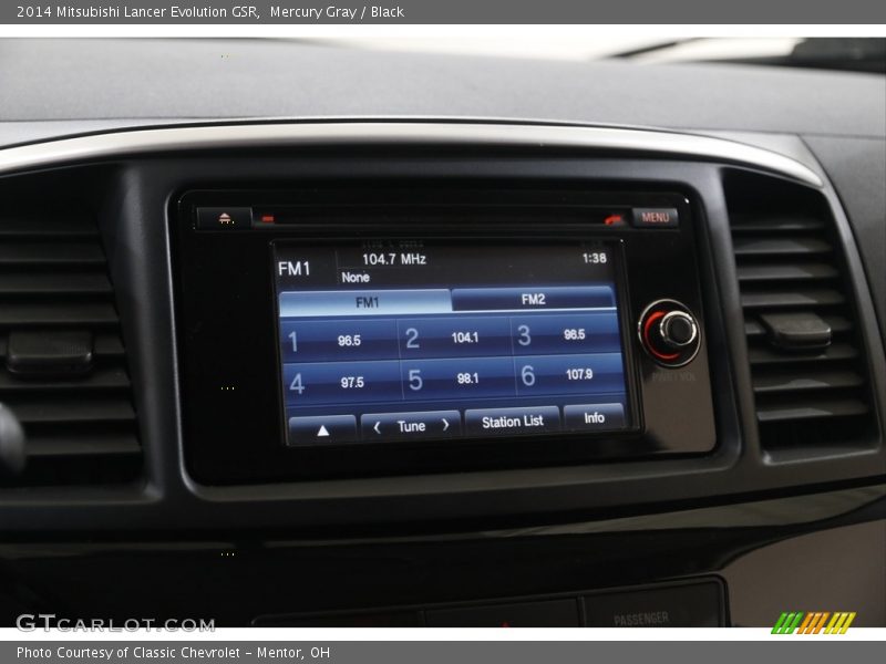 Mercury Gray / Black 2014 Mitsubishi Lancer Evolution GSR