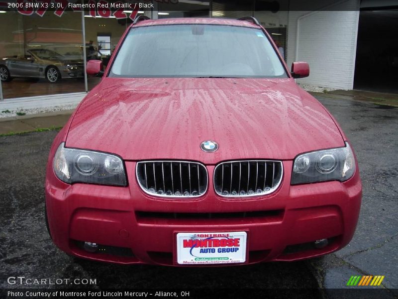 Flamenco Red Metallic / Black 2006 BMW X3 3.0i