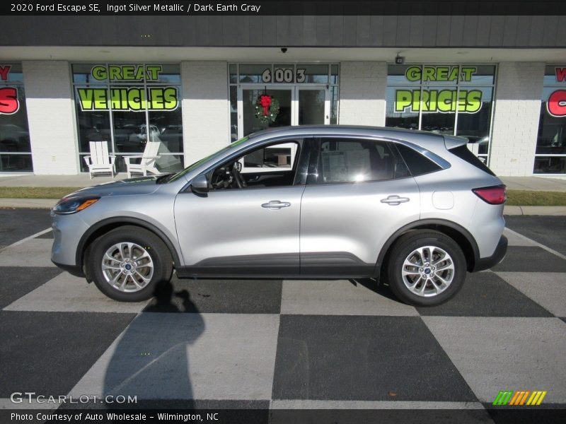 Ingot Silver Metallic / Dark Earth Gray 2020 Ford Escape SE