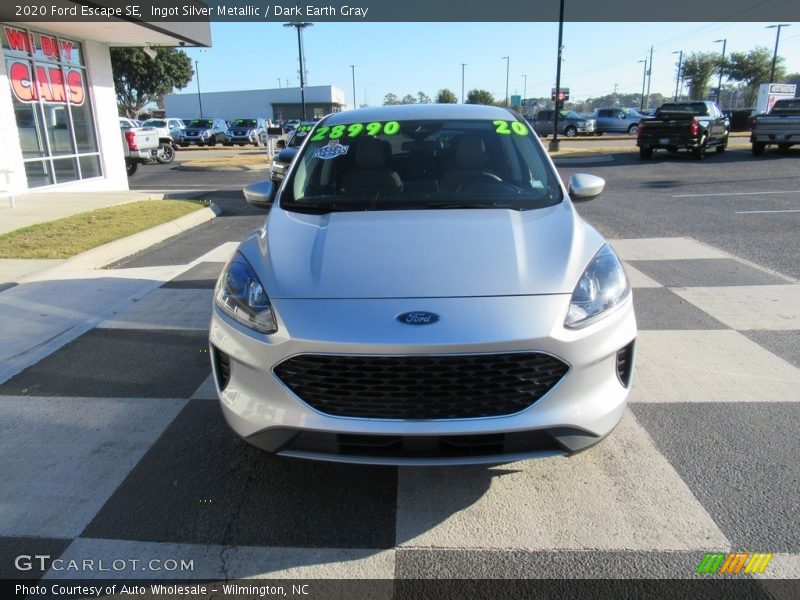 Ingot Silver Metallic / Dark Earth Gray 2020 Ford Escape SE